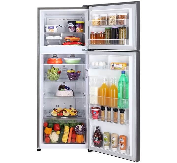 LG 284L 3 Star Convertible+ Fridge with Smart Inverter Compressor Double Door Refrigerator (GLS302RPZX)